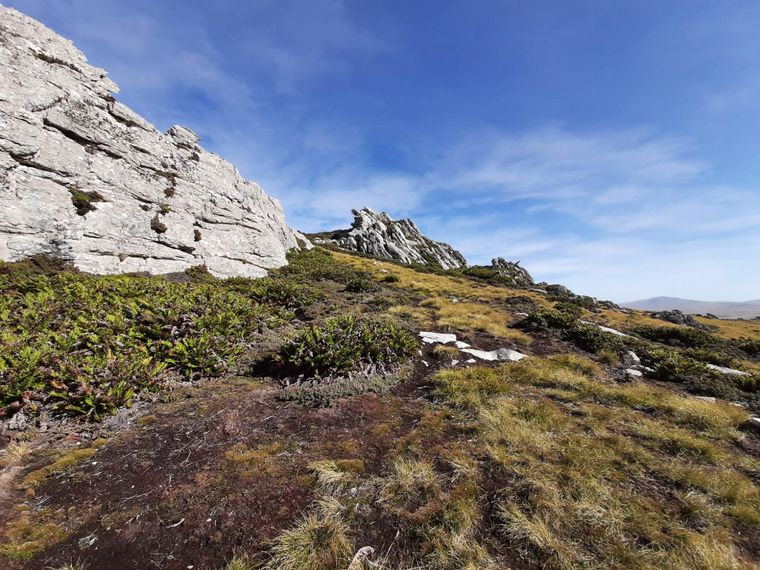 FOTO: Restos de la gobernación argentina en Puerto Soledad, en Malvinas