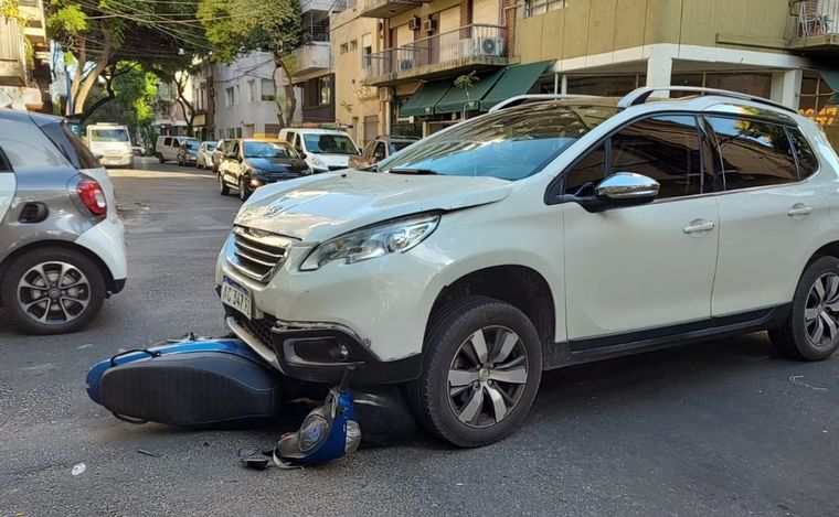 FOTO: El accidente ocurrió en la esquina de 9 de Julio y Balcarce en el centro de Rosario. 