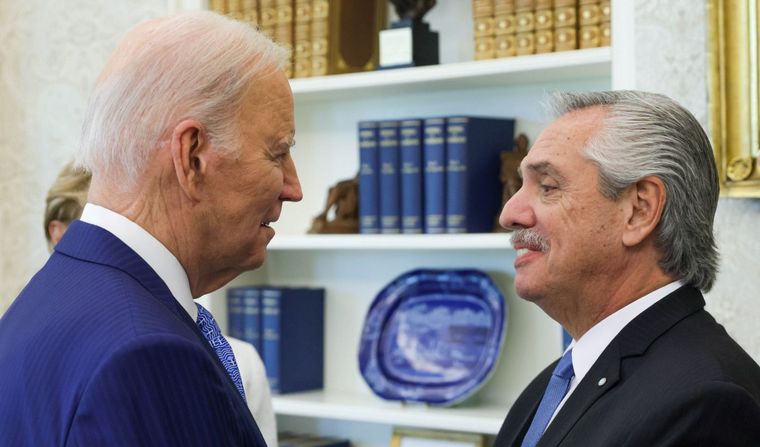 FOTO: Alberto Fernández y Joe Biden, en su reunión en la Casa Blanca. 