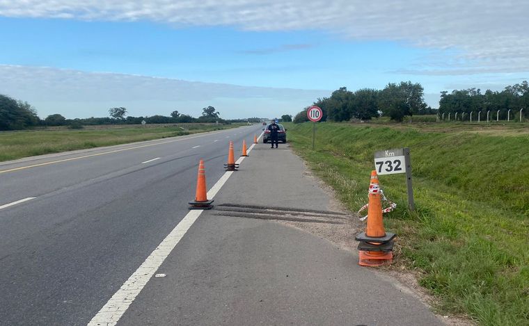Intentó cruzar la ruta y murió embestido por un auto. (Emanuel Manitta/Cadena 3).