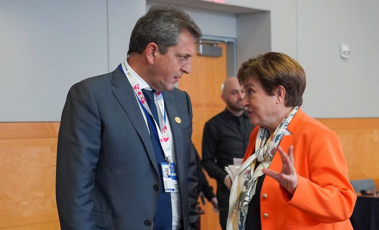 FOTO: Massa se reunió con Georgieva tras acordar reformulación del programa con el FMI.