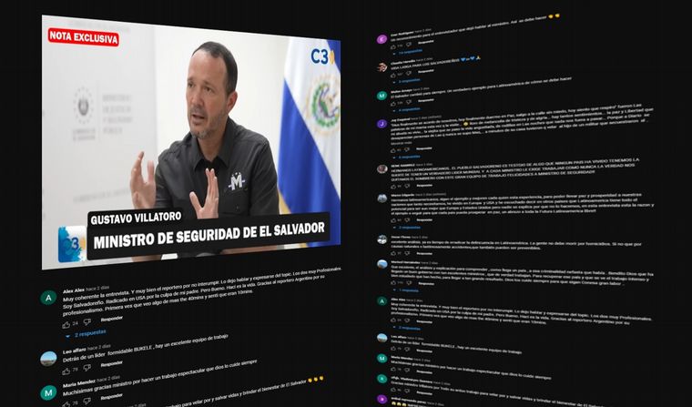 FOTO: Repercusiones en Youtube del mano a mano con el ministro de Seguridad de El Salvador