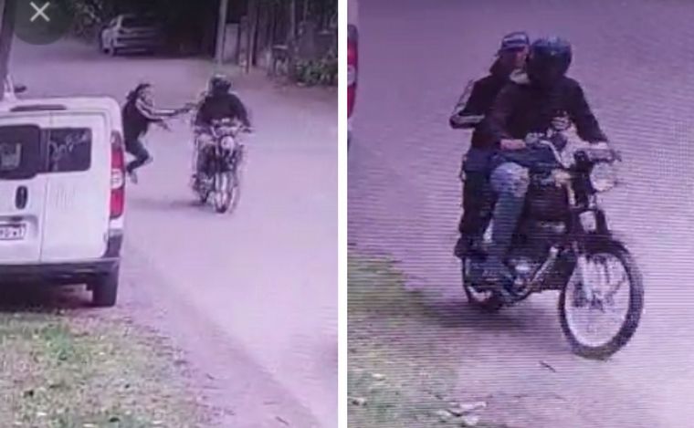 Video: dos motochorros asaltaron a un joven cerca del Club Athletic