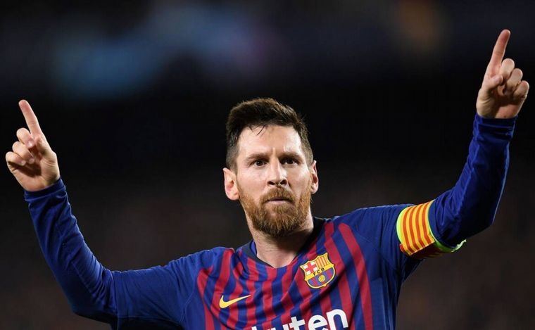 FOTO: Lionel Messi con la camiseta del Barcelona.