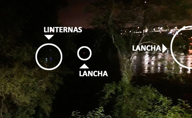 FOTO: Lanchas clandestinas en plena madruga. Puerto Iguazú y Presidenre Franco, Paraguay.