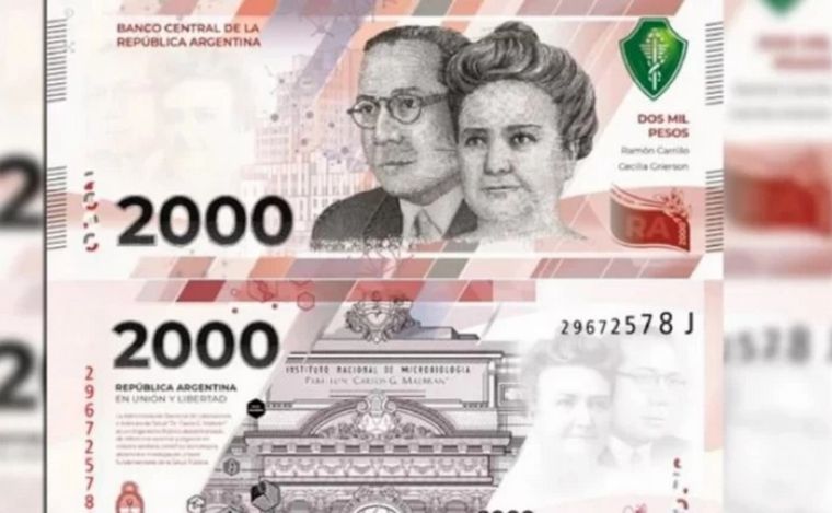 Los billetes de $2.000