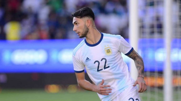 Castellanos con la camiseta de la Selección argentina Sub 20. (Foto: Prensa AFA)