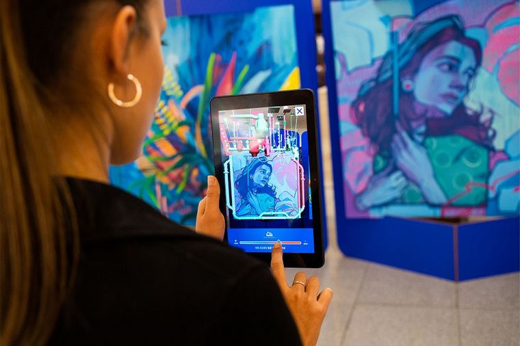 Consiste en una experiencia de realidad aumentada sobre la importancia del agua