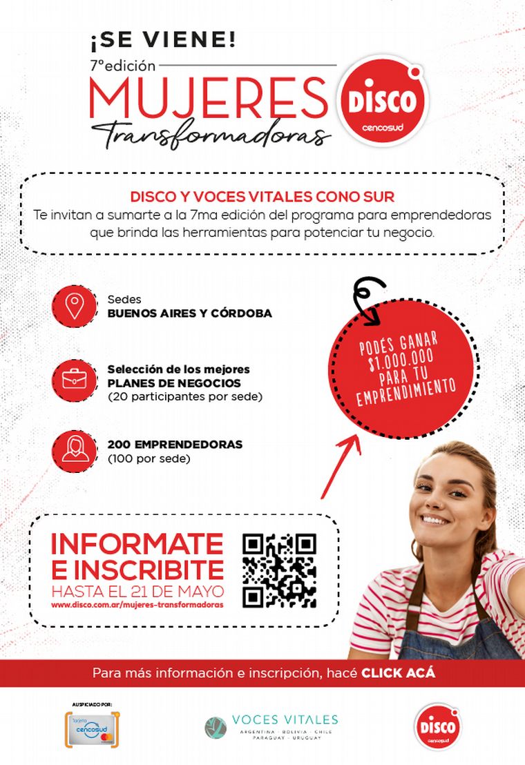 Disco lanza la 7.ª edición de Mujeres Transformadoras, en alianza con Cono Sur