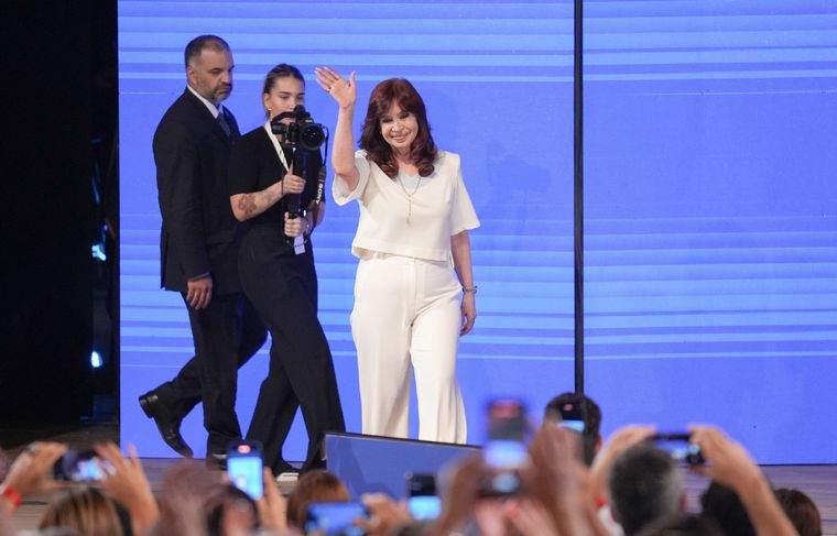 La vicepresidenta, Cristina Kirchner, en el Teatro Argentino de La Plata.