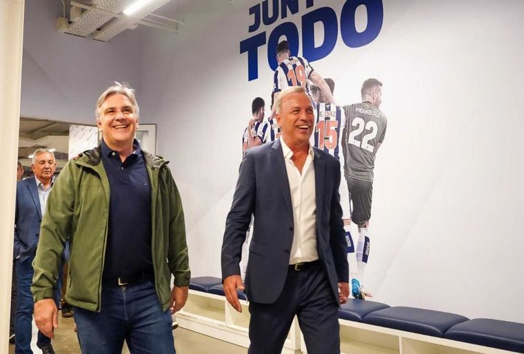 Martín Llaryora y Andrés Fassi en el CARD. (Foto: Prensa Talleres)