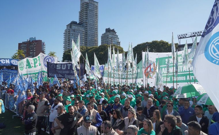 Acto de la CGT por el Día del Trabajador en Buenos Aires.