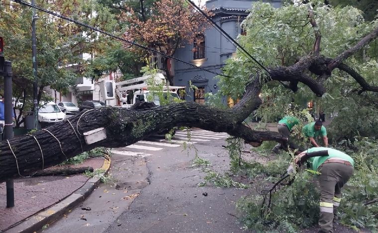 Dos autos destruidos en Buenos Aires. (Foto: Orlando Morales/Cadena 3)