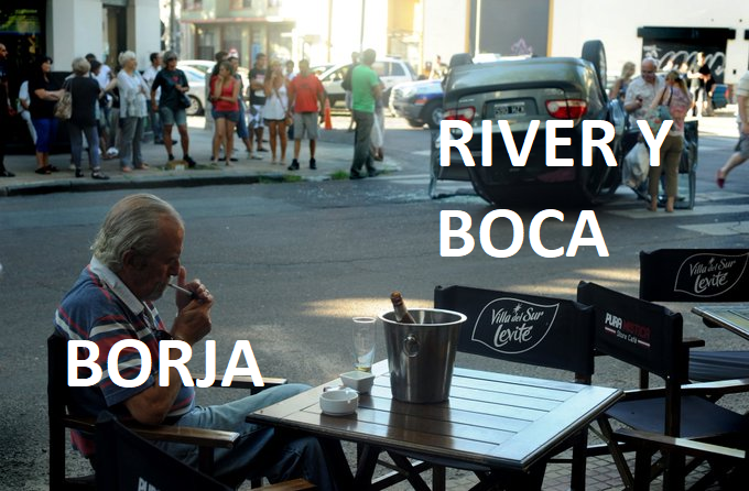 Borja salió a festejar su gol, mientras en la mitad de la cancha todo era descontrol