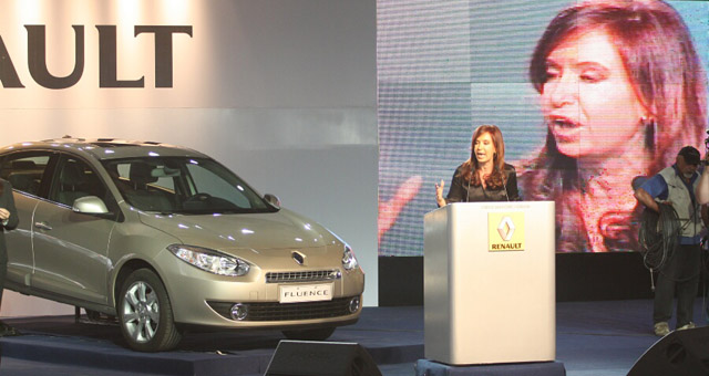 Cristina Kirchner en la presentación del Fluence