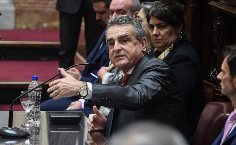 Agustín Rossi en el Senado (Foto: Gentileza de Agencia El Vigía).