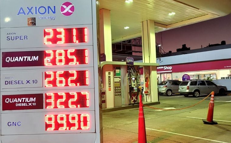 FOTO: El cuadro tarifario de Axion, tras el nuevo aumento de precios.