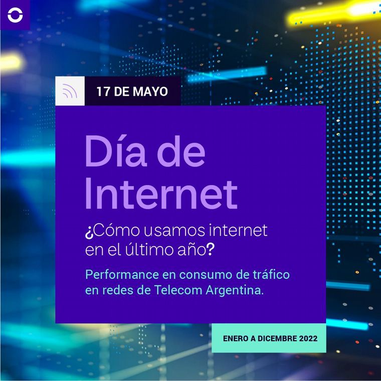 FOTO: Datos destacados de consumo de internet sobre la red de Telecom en el último año
